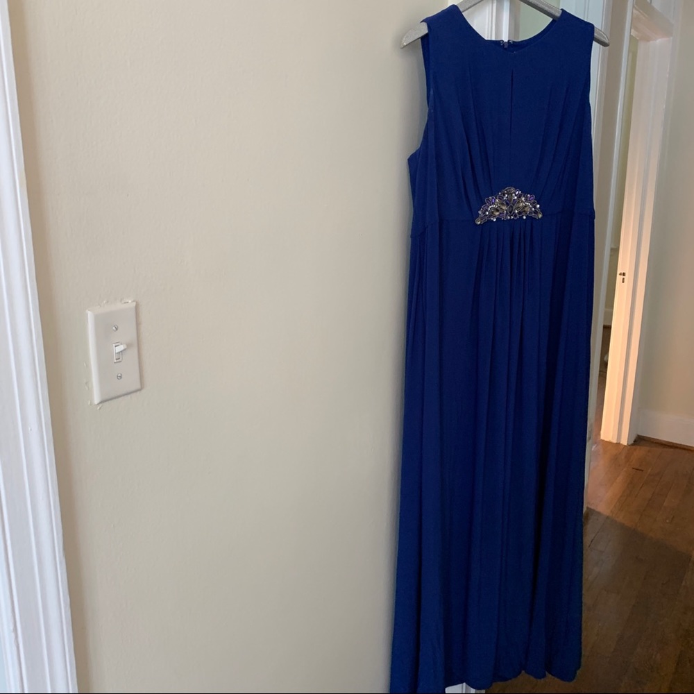 Size 20W Royal Blue Floor Length Gown